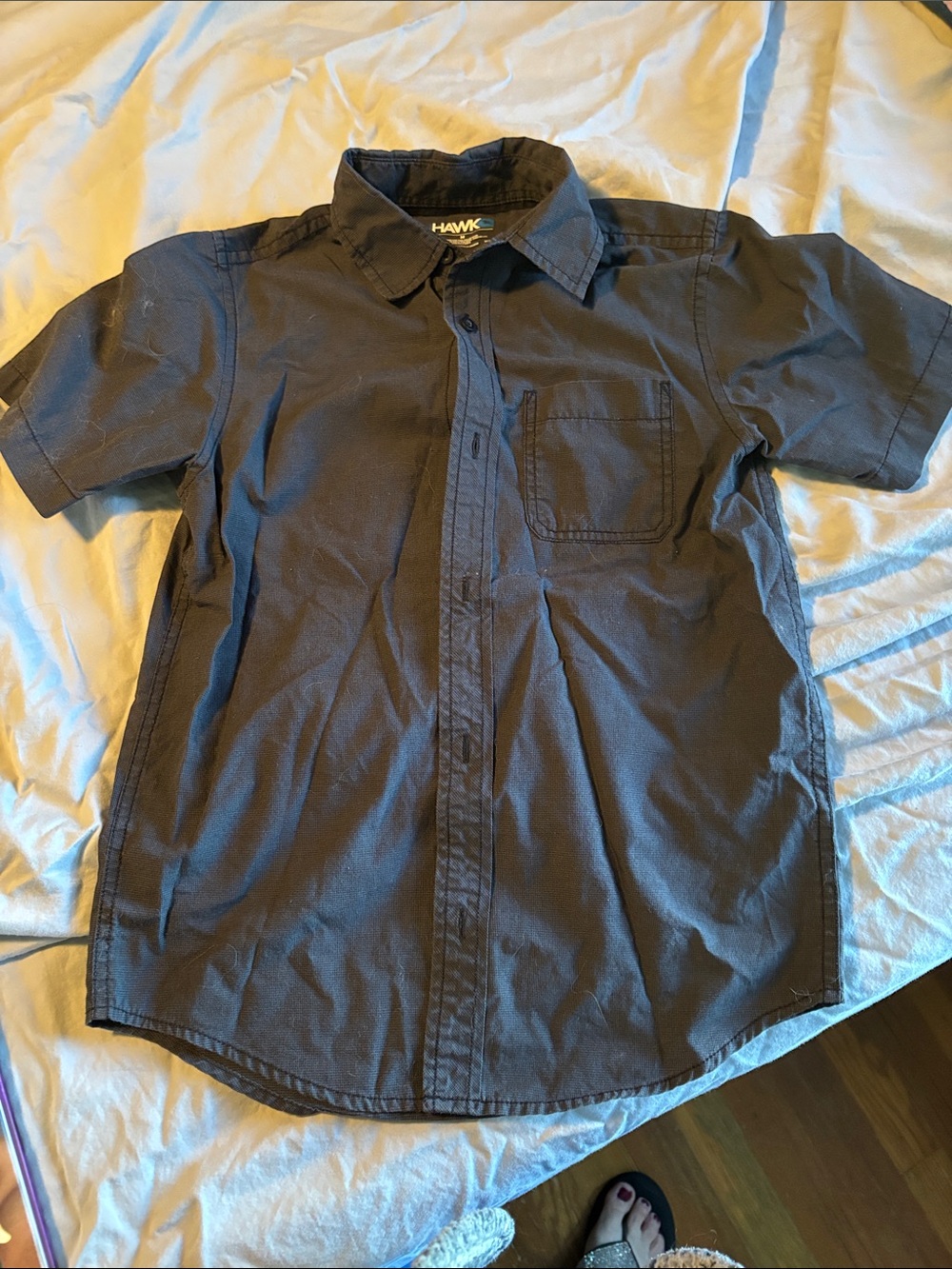 Tony Hawk Navy Blue Short Sleeve Button-Down Shirt